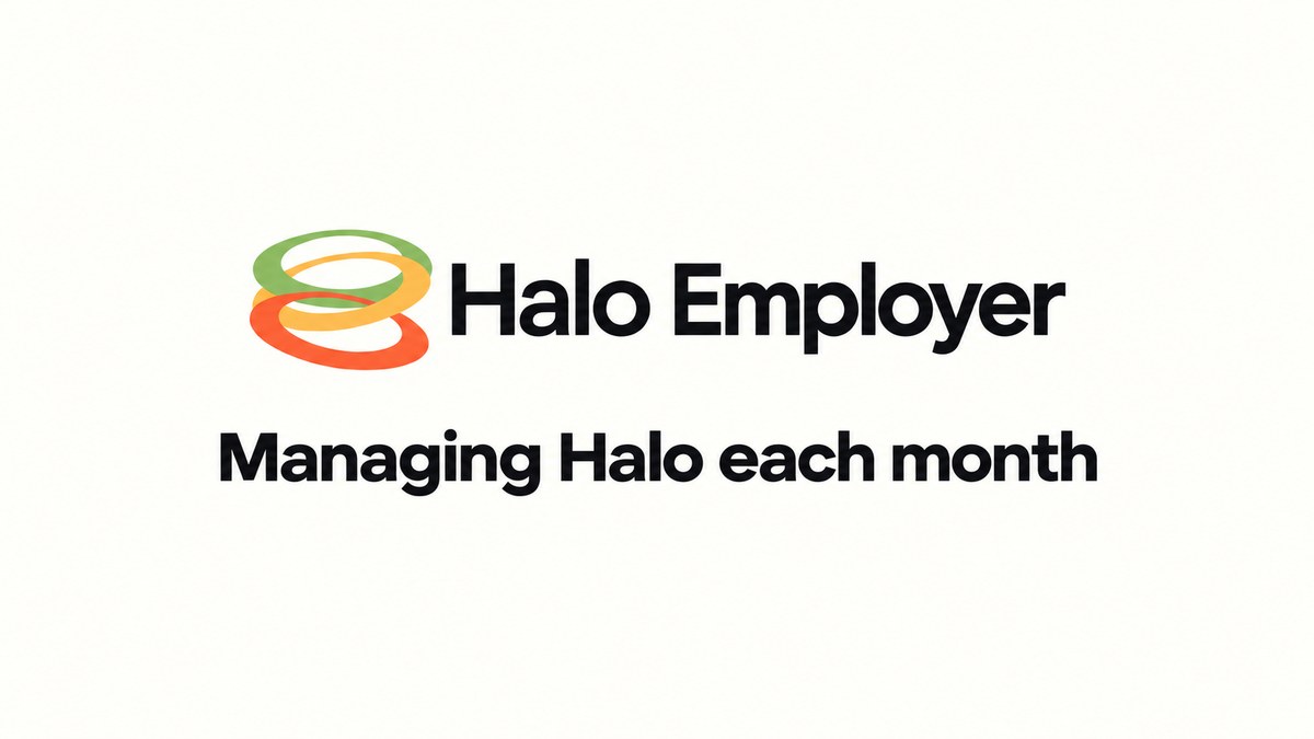 Managing Halo each month